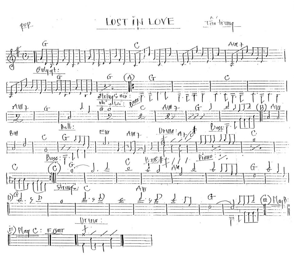 Lost In Love sheet
