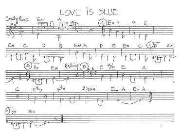 Love Is Blue sheet