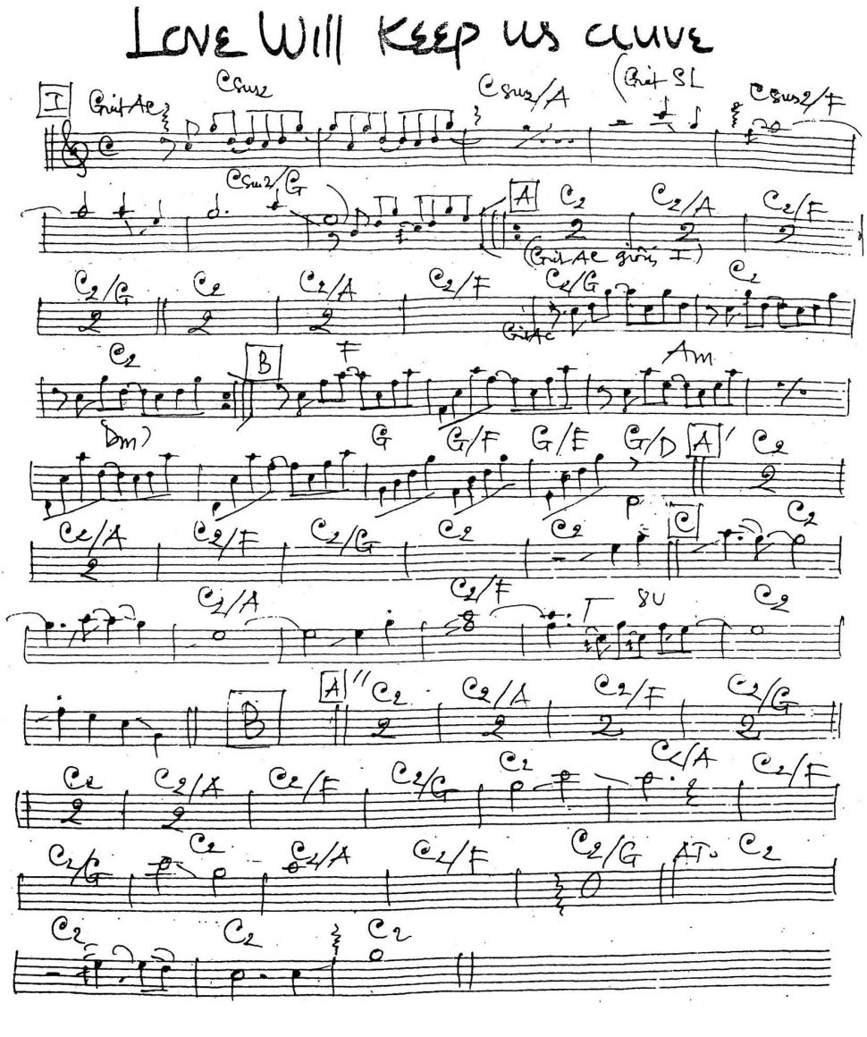 Love Will Keep Us Wave sheet