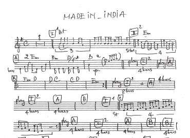 Made In India sheet