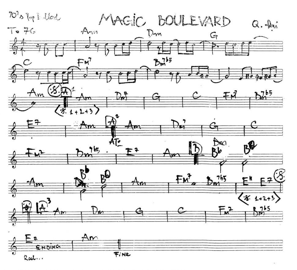 Magic Boulevard sheet