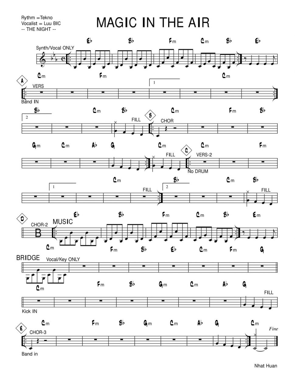 Magic In The Air sheet