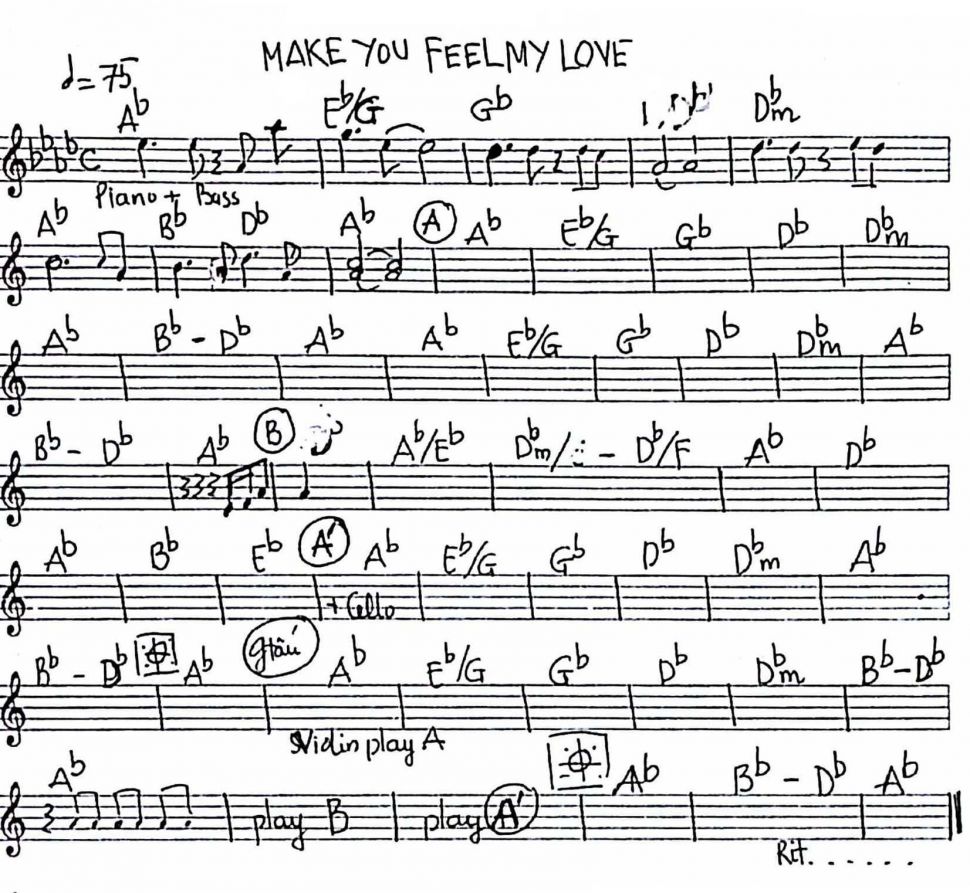 Make You Feel My Love sheet