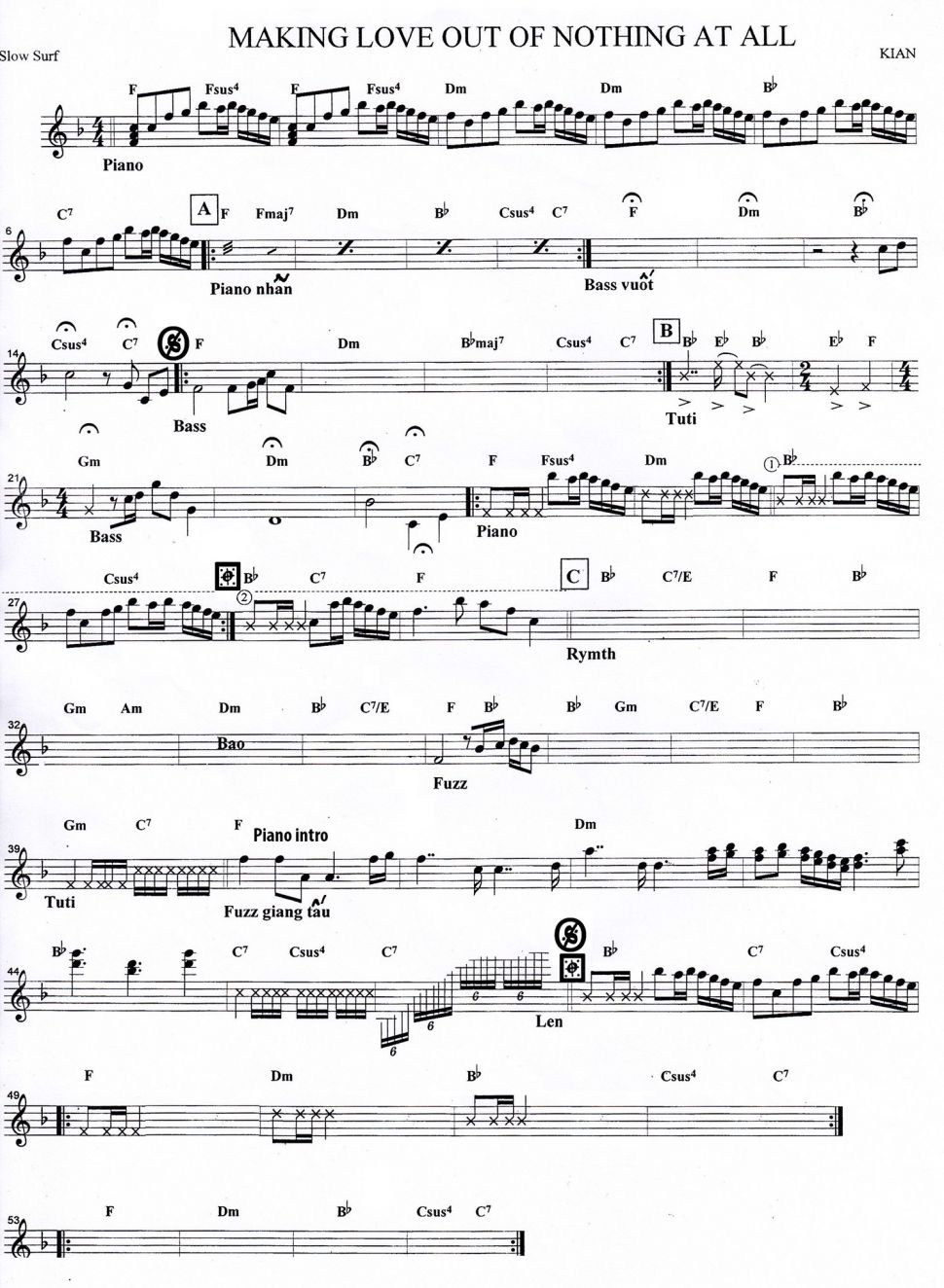 Making Love Out Of Nothing At All sheet