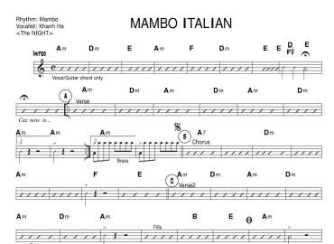 Mambo Italian sheet