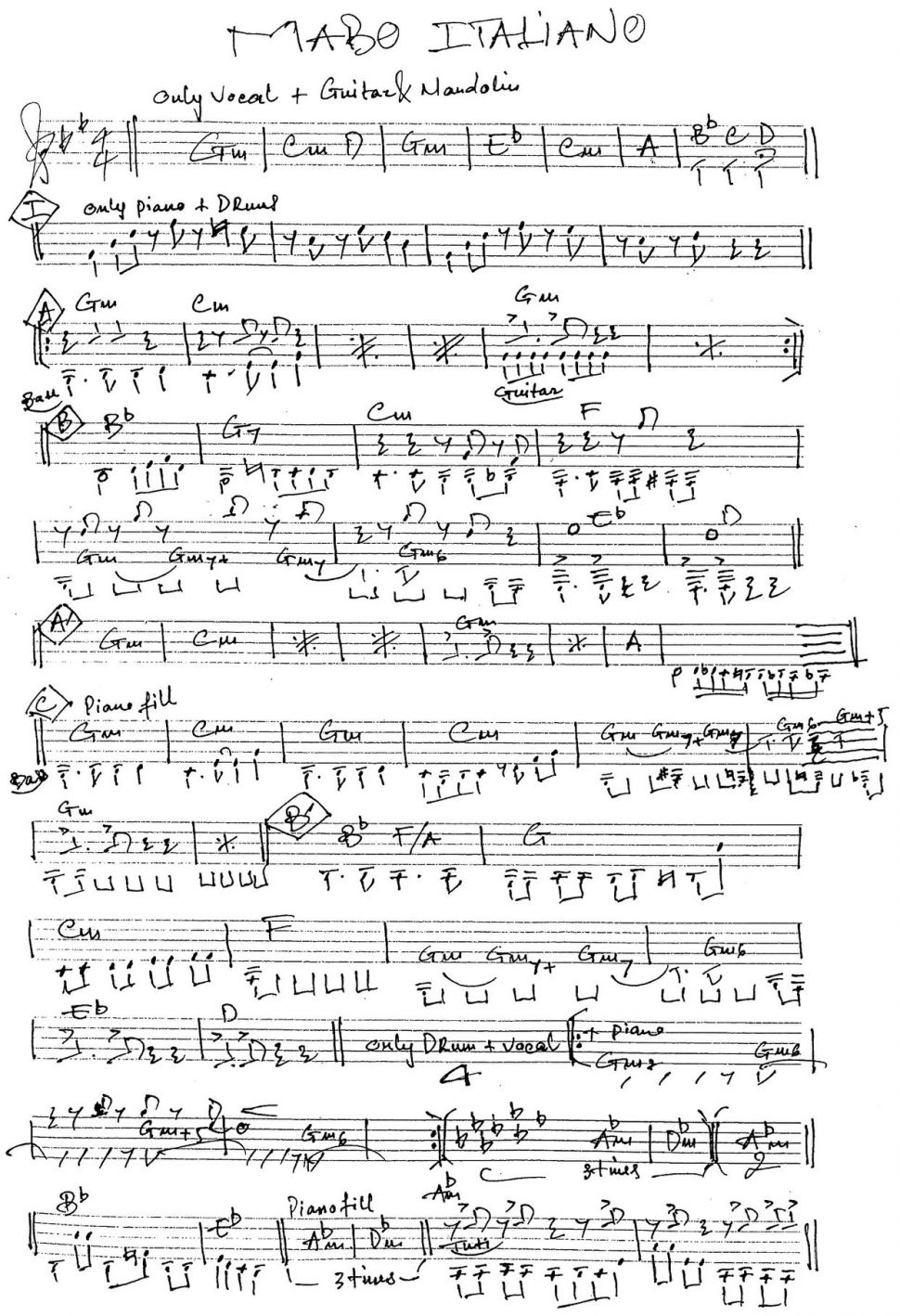 Mambo Italiano sheet