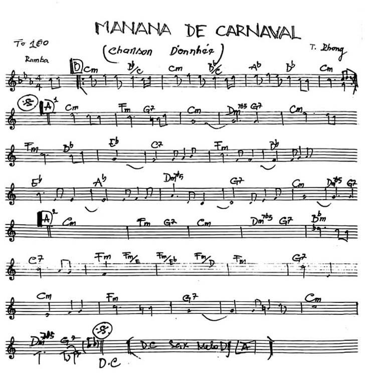 Manana De Carnaval sheet