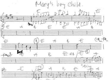 Mary's Boy Child sheet