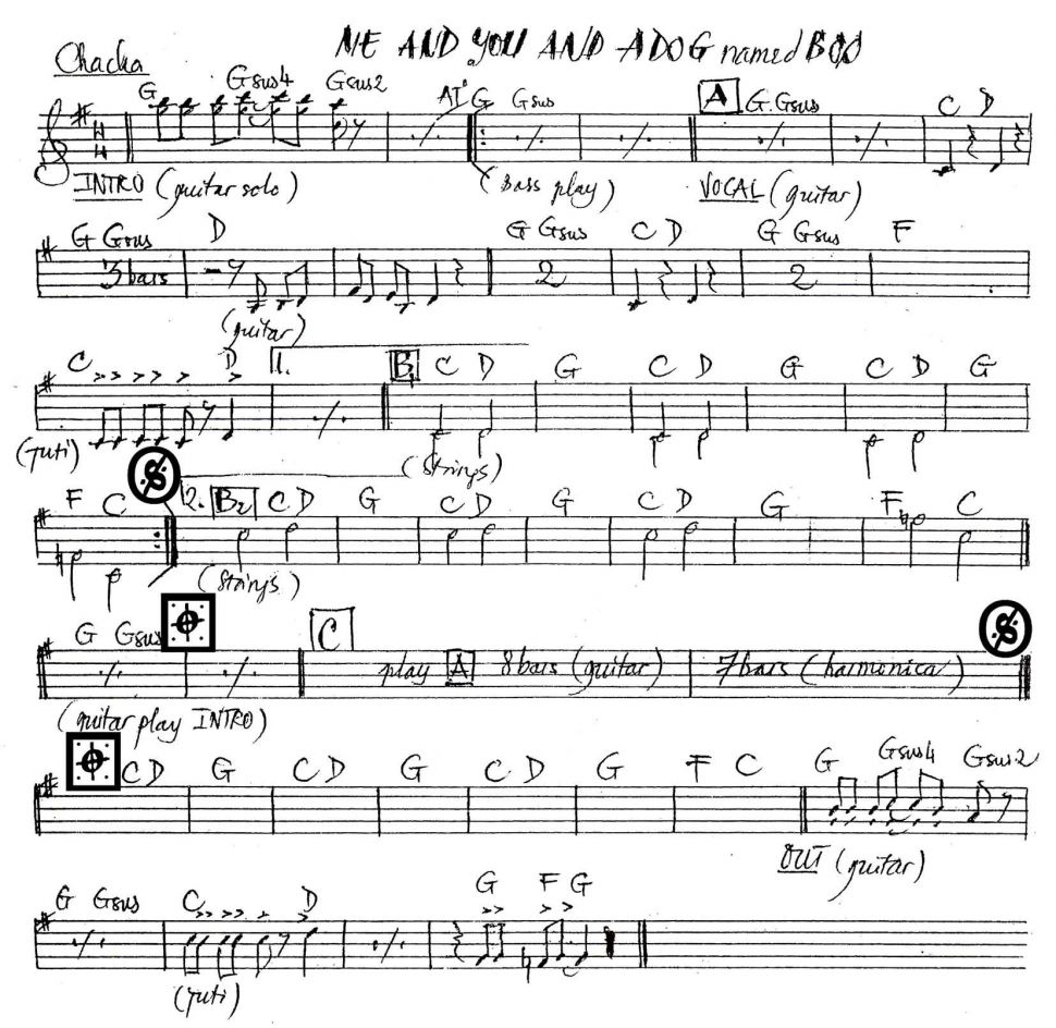 Me And You And A Dog Named Boo sheet