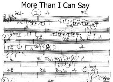 More Than I Can Say sheet