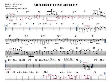 Multiple Love Medley sheet