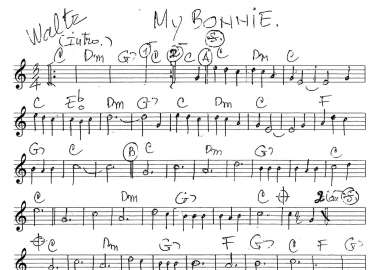 My Bonnie sheet