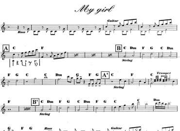 My Girl sheet