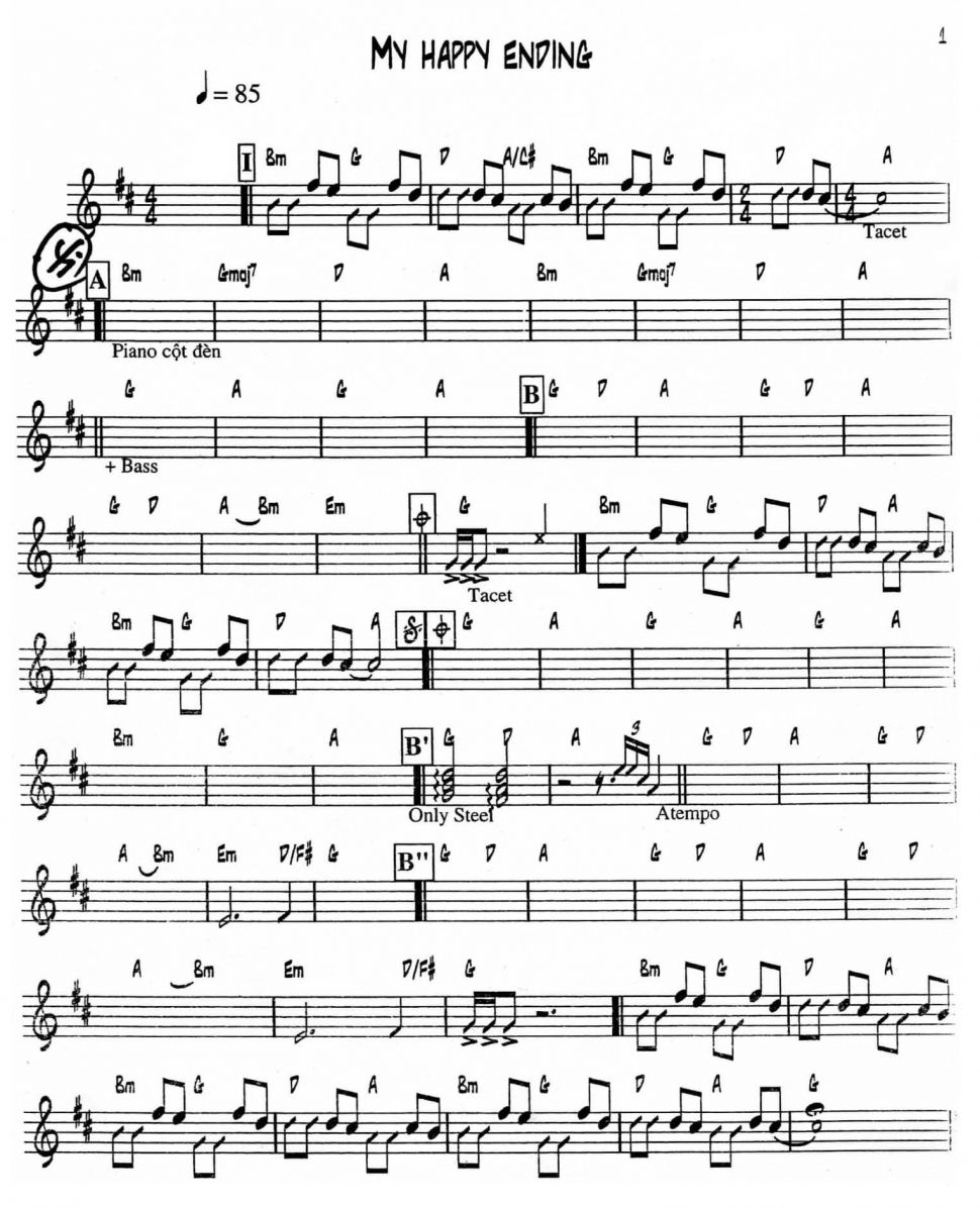 My Happy Ending sheet