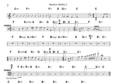 Manilow Medley 2 sheet 