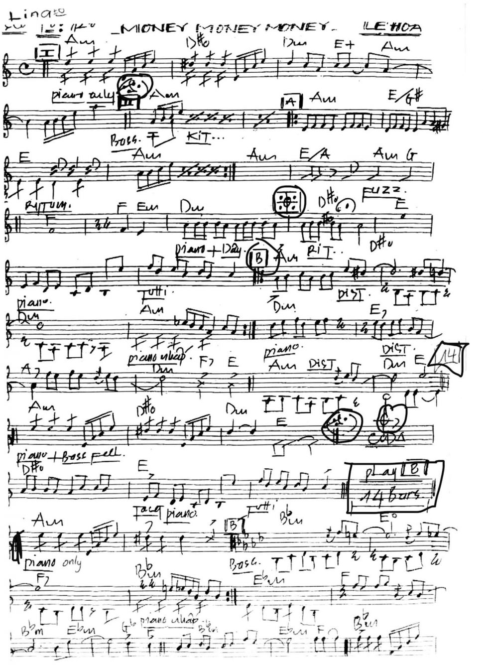 Money Money Money sheet