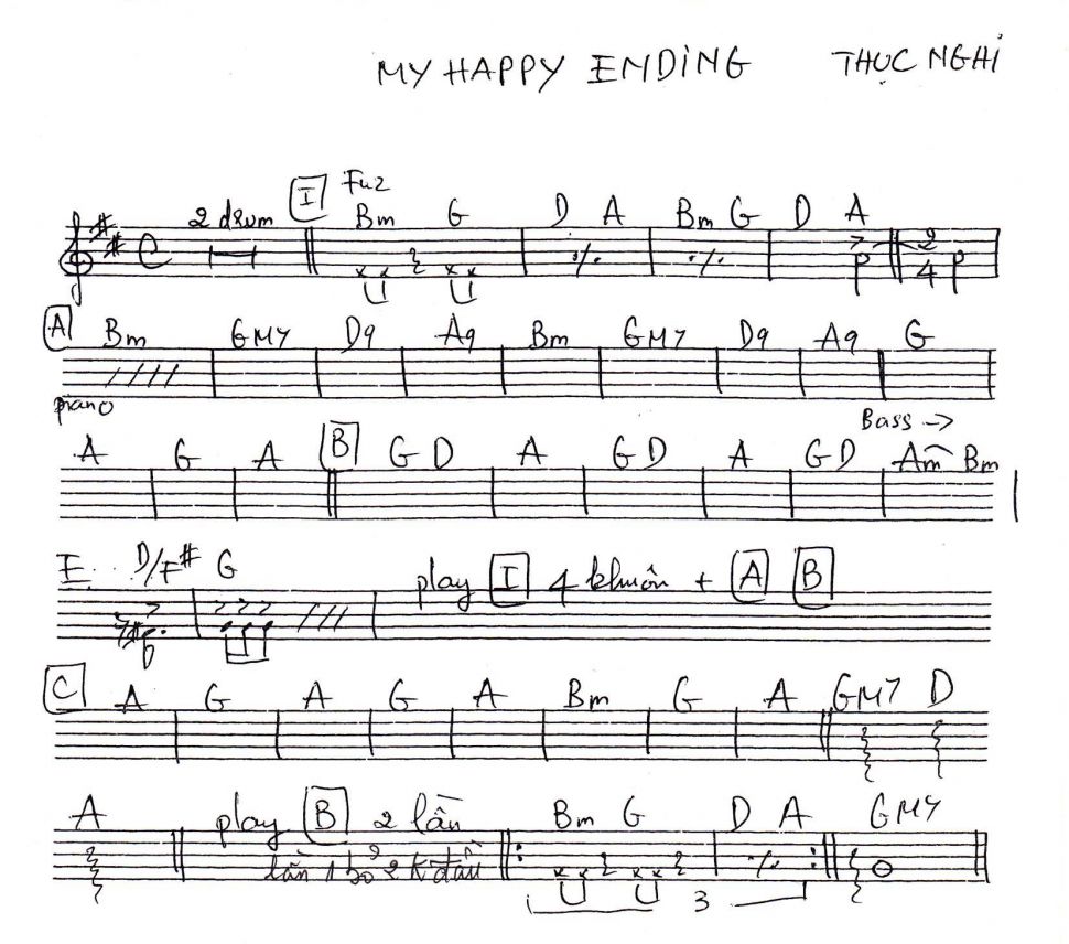 My Happy Ending sheet