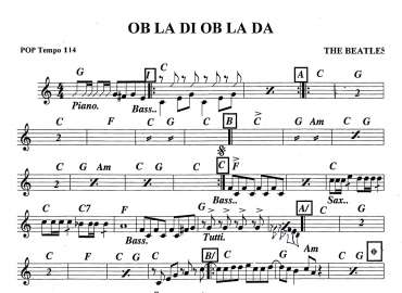 Ob La Di Ob La Da sheet