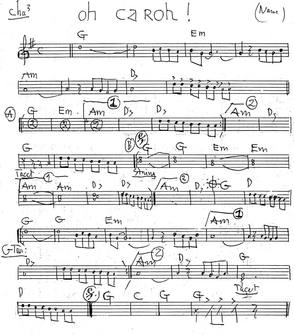 Oh Caroh! sheet