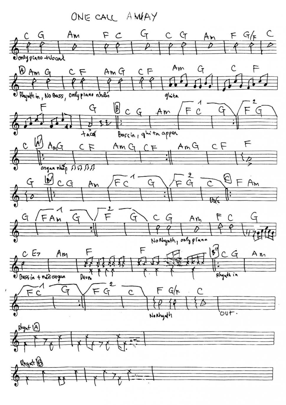 One Call Alway sheet