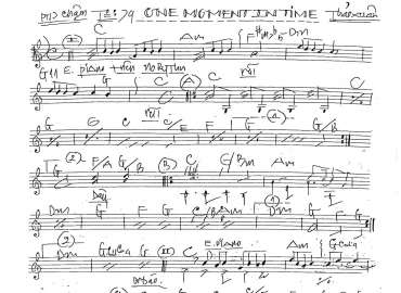 One Moment In Time sheet