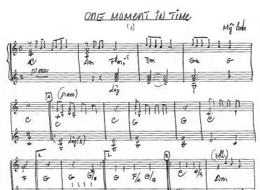 One Moment In Time sheet