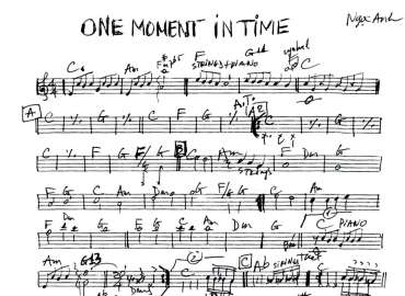 One Moment In Time sheet