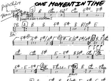 One Moment In Time sheet