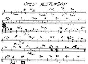 Only Yesterday sheet