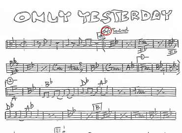 Only Yesterday sheet