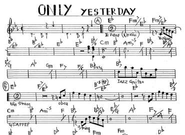 Only Yesterday sheet