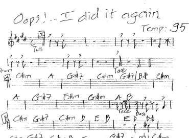 Oops! I Did It Again sheet