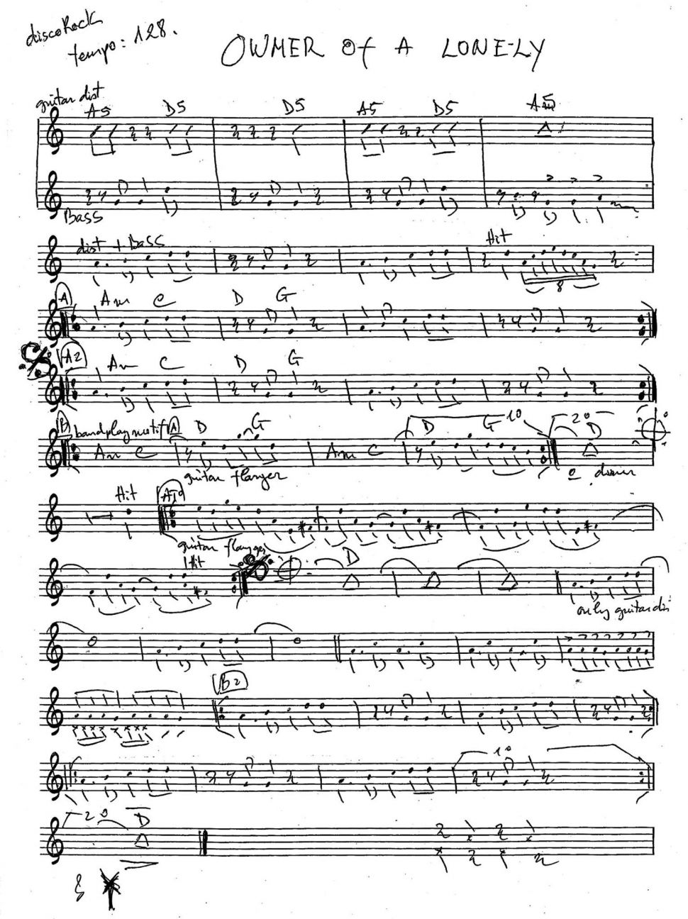 Owmer Of A Lonely sheet