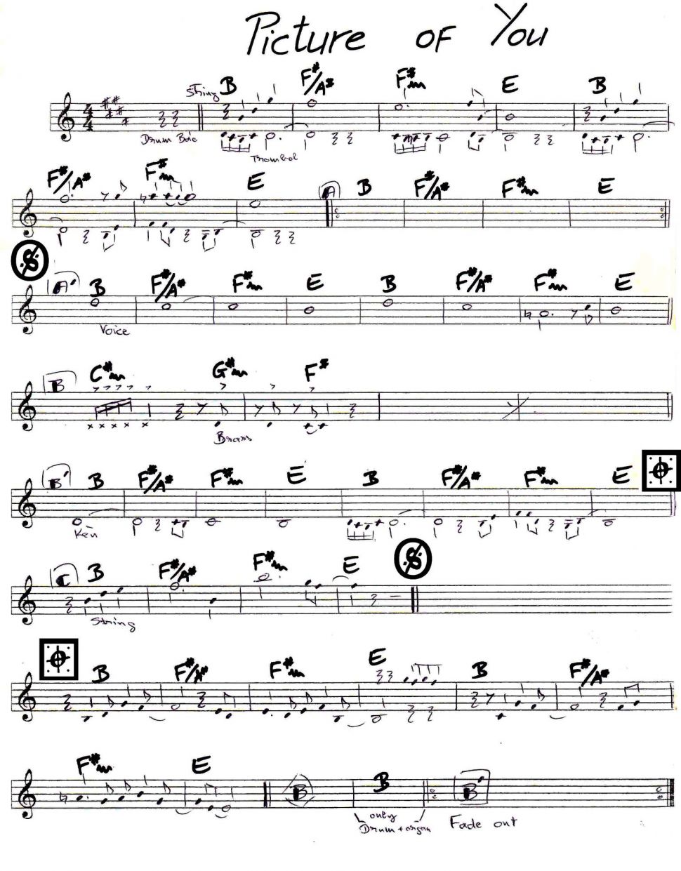 Picture Of You sheet