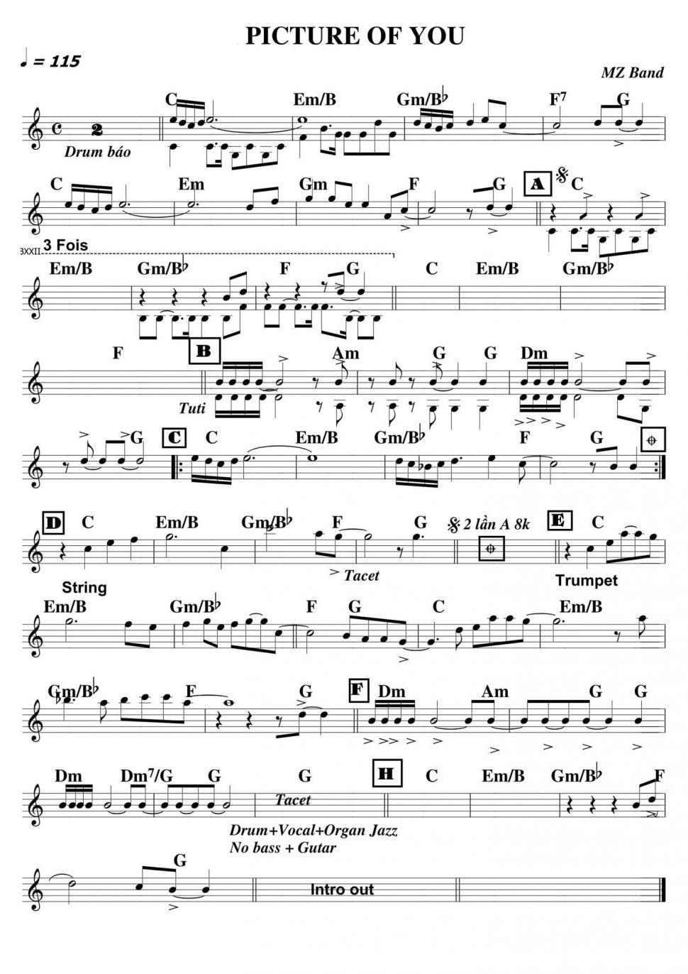 Picture Of You sheet