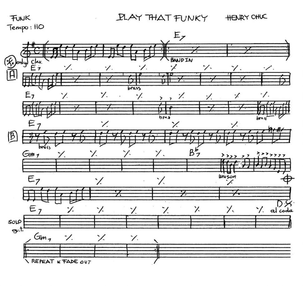 Play That Funky sheet