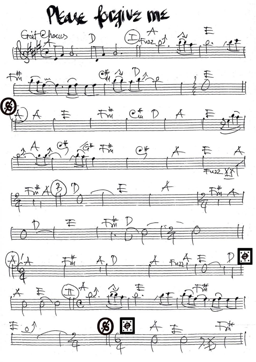 Please For Give Me sheet