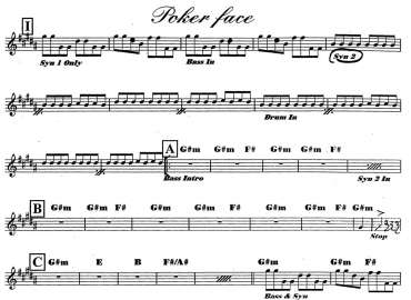 Poker Face sheet