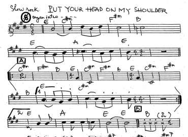 Put Your Head On My Shoulder sheet