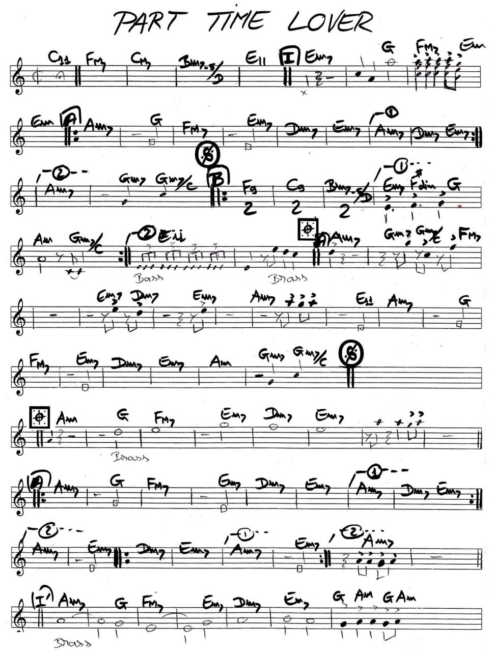 Part Time Lover sheet