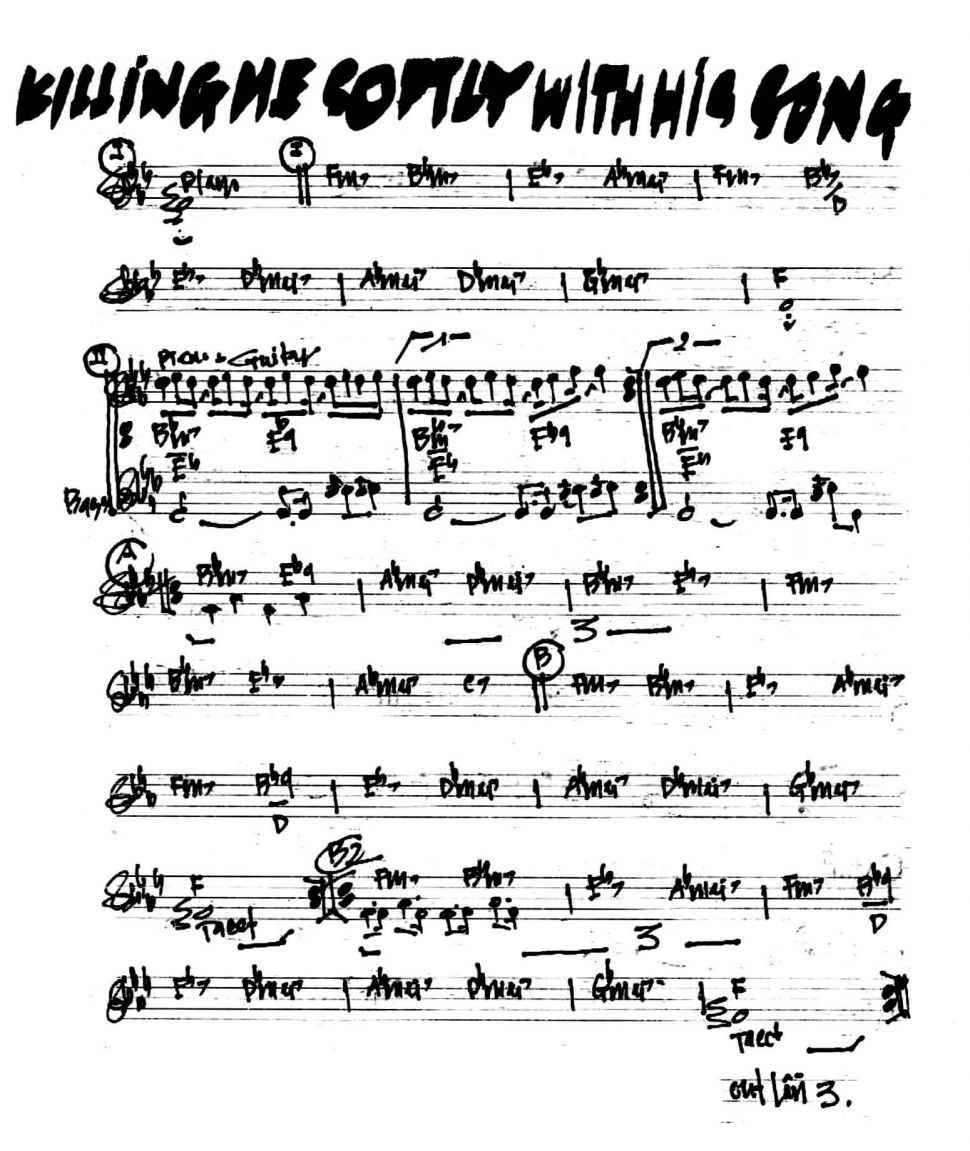 Killing somly withis song sheet