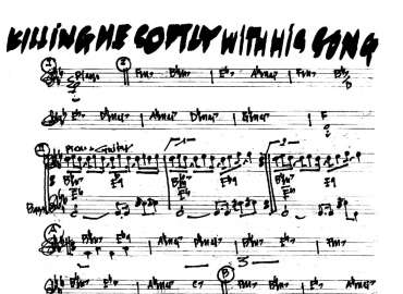 Killing somly withis song sheet