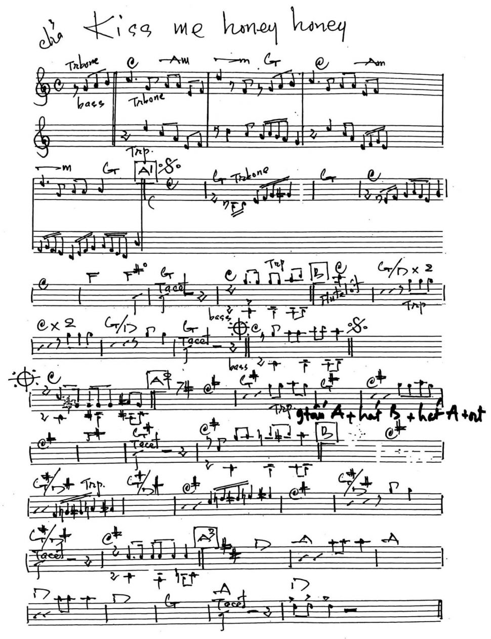 Kiss me honey honey sheet