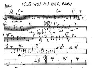 Kiss you all over baby sheet