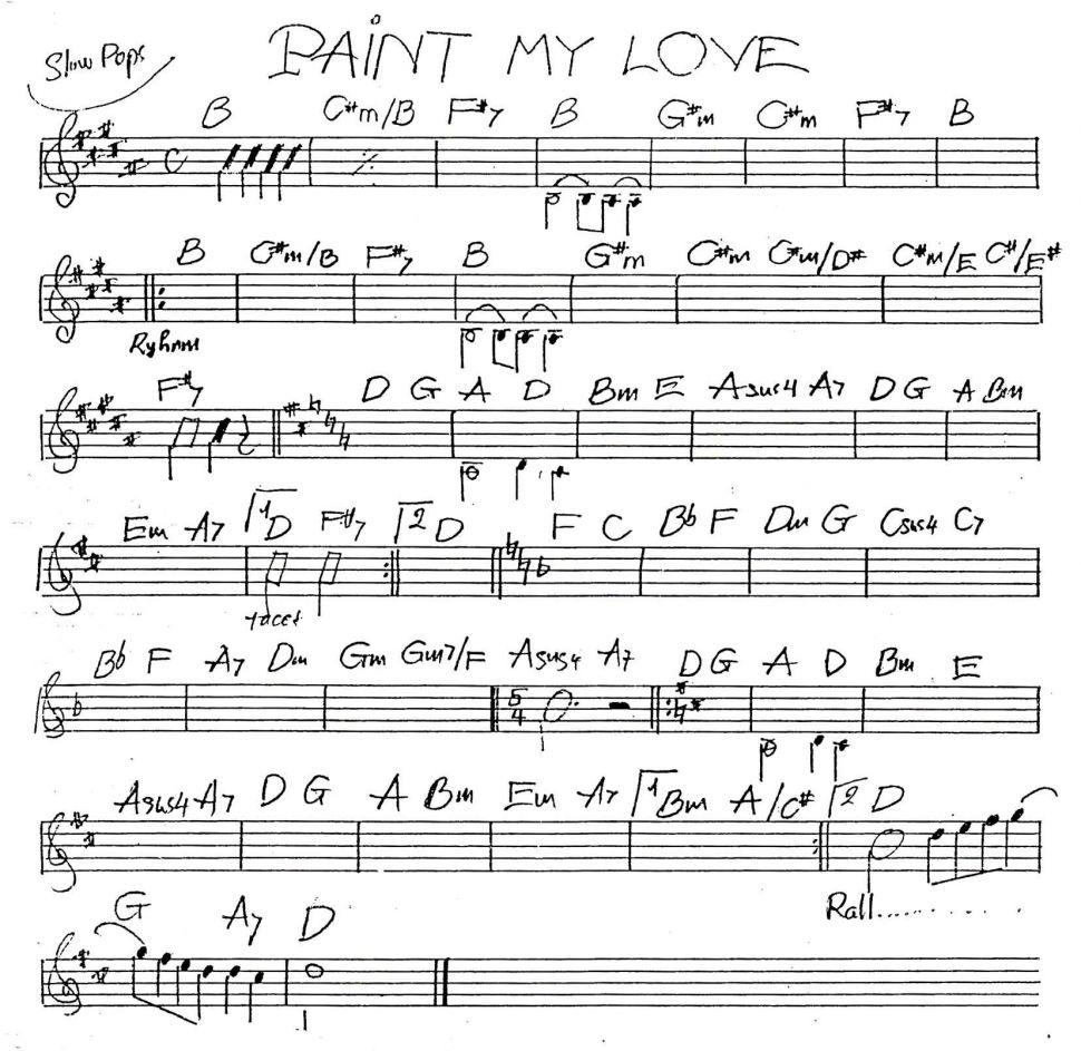 Paint My Love sheet