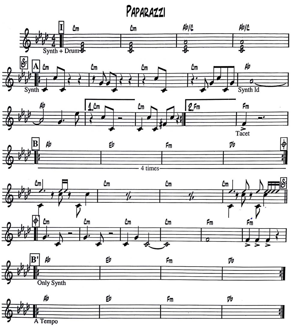 Paparazzi sheet