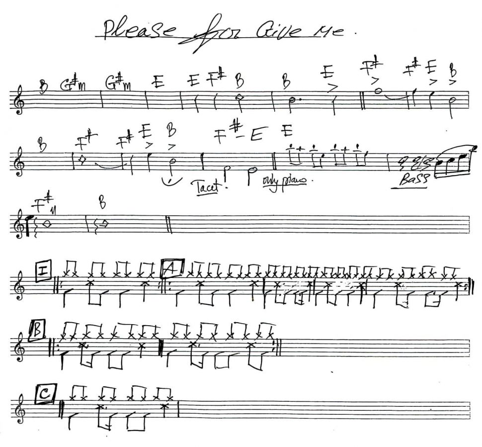 Please For Give Me sheet