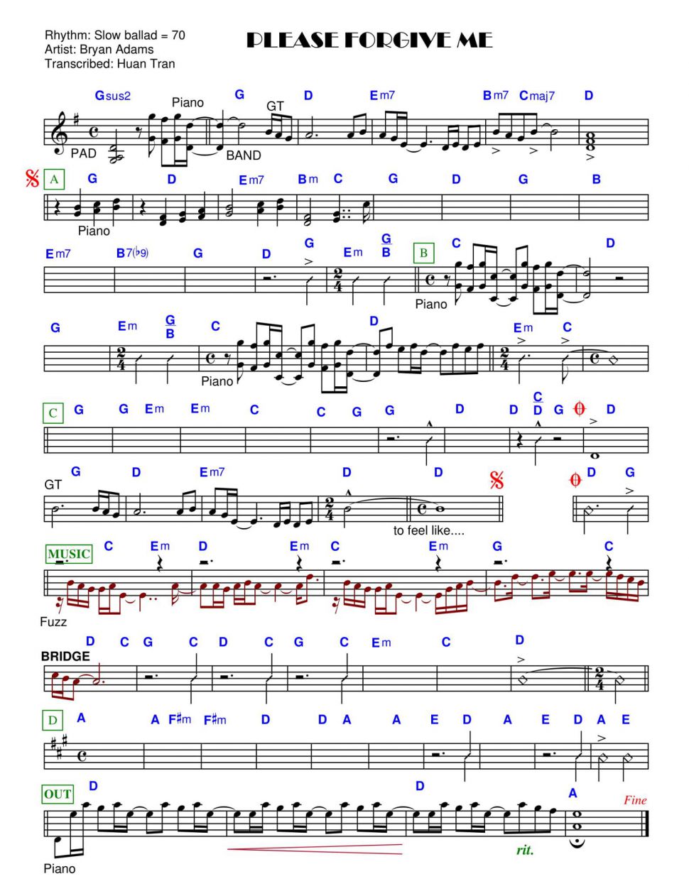 Please Forgive Me sheet