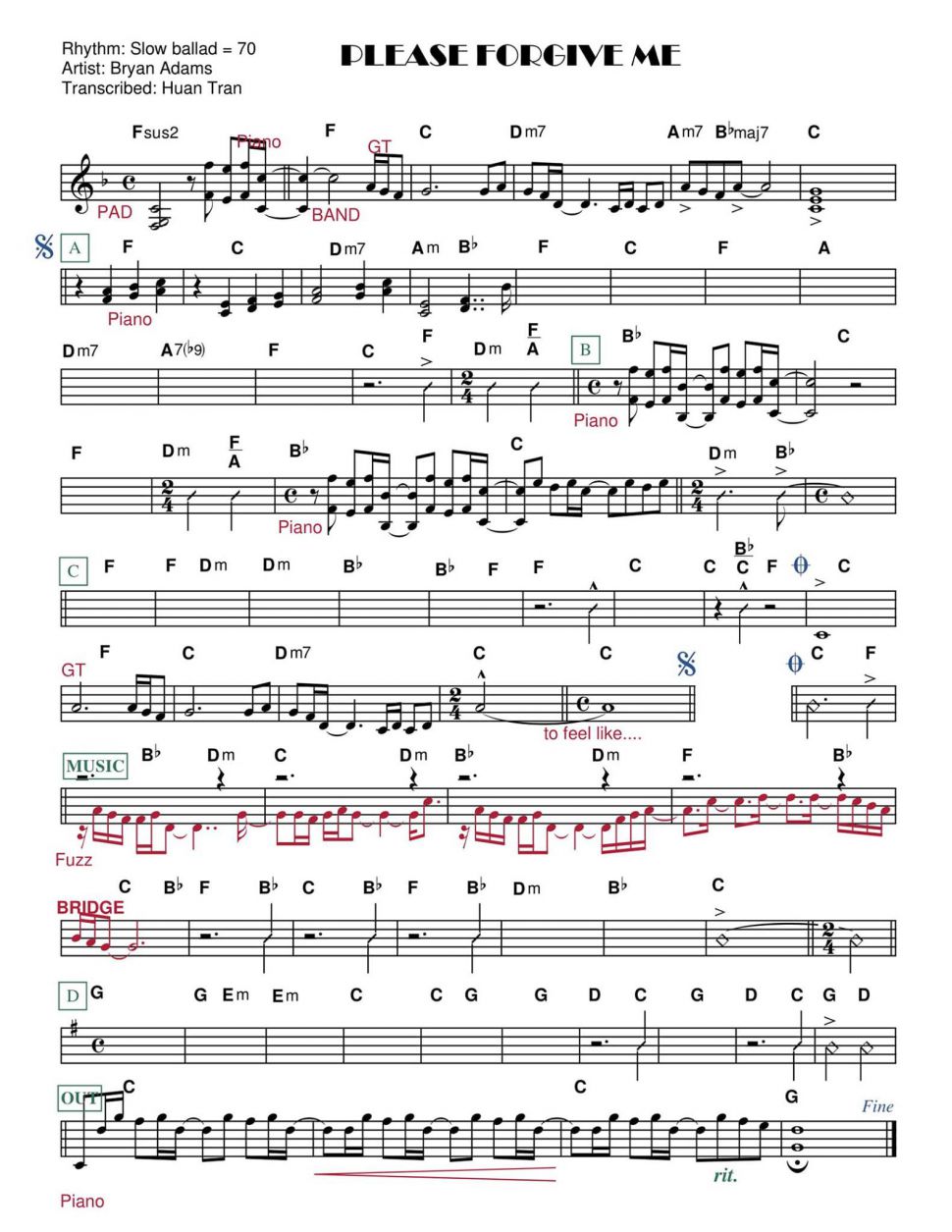 Please Forgive Me sheet