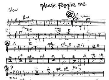 Please Forgive Me sheet